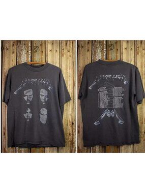 Metallica Black Album Tour 1991 Vintage Rock Band T-Shirt